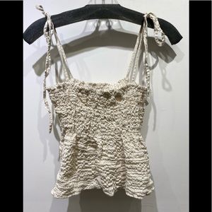 Crinkle smocked summer top